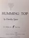 The Humming Top, by Dorothy Spicer 1971 First Edition, Third Printing HBDJ