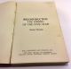 Reconstruction The Ending of the Civil War Avery Craven Carpetbaggers South 