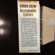 Acceptable Losses by Irwin Shaw 1982 HBDJ First Printing