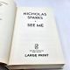 See Me NICHOLAS SPARKS - Large Print 2015 1st - 1st HBDJ EXCELLENT