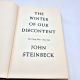 The Winter of our Discontent JOHN STEINBECK 1953 HB Viking Press