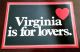 Postcard: Virginia is for Lovers, Cardinal on Back - Card VA 123