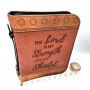 The Lord is My Strength and My Shield, Lion Brown Bible Cover - XL